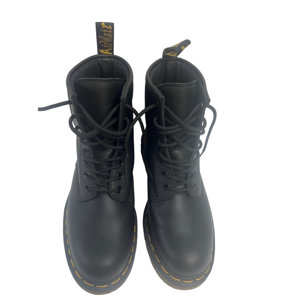 Dr. Martens Ambury Black Leather Work Boots Slip Resistant EH Safety Mens 8 L338 - Picture 2 of 9
